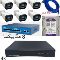 پک ۶ عددی دوربین مداربسته ip poe بهترین مدل 4k