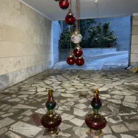 لوستر آویز مراکشی حباب میناکاری