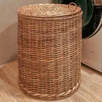 سبد حصیری گرد درب دار سبد رخت، اسباب بازی