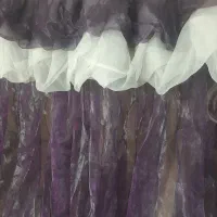 پرده حریر پذیرایی یا اتاق خواب بادمجونی