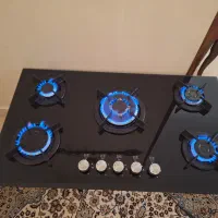 گاز توکار شیشه ای 5شعله توربولاین ایتالیا