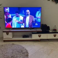 میز TVوارداتی متغییرکشوشلف تلویزیون۱۰۰اینچ شیشهدار