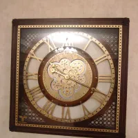 ساعت دیواری چوبی لوکس با چرخ دنده متحرک سایز61سانت