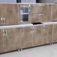 کابینت فلزی طرح ام دی اف. آماده نصب.6 متری کد ۸۵