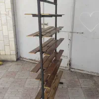 قفسه چوبی فلزی ورگال وسط|کتابخانه، شلف، قفسه‌های دیواری|کرمانشاه, |دیوار