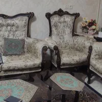 مبل استیل ۹نفره چوب راش|مبلمان خانگی و میز عسلی|بروجرد, |دیوار