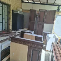 کابینت امدیاف MDF و چوب ترکیب