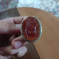 انگشتر عقیق شمایل بسیار زیبا و کمیاب