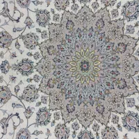 قالی دستباف ۱۲متری نوزده گل معرفتی بوم کرم|فرش|آران و بیدگل, |دیوار