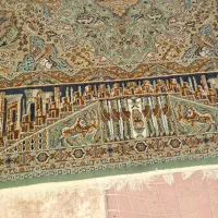 ۲ تخته فرش ۱۲متری۱۳۰۰شانه کویر یزد کارکرده تمیز|فرش|سرعین, |دیوار