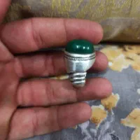 عقیق سبز دومهره دست ساز قدیمی