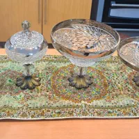 سرویس پذیرایی ۴ تکه پایه برنزی