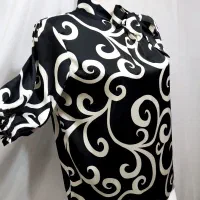 شومیز طرحدار سفید مشکی|لباس|مشهد, عبادی|دیوار