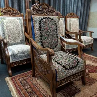 مبل  کتیبه رز چوب گردو