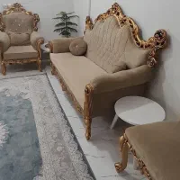 سرویس مبل ۸ نفره همراه ۴ عدد میزبان (غذاخوری)|مبلمان خانگی و میز عسلی|باغستان, |دیوار