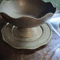 ظرف  میوه خوری برنجی خیلی قدیمی