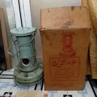 چراغ علاالدین نفتی با کارتن قدیمی عتیقه سالم تمیز