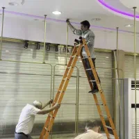 کرایه نردبان تاشو کشویی ابزار اجاره چهارپایه بلند|ابزارآلات|قم, قم نو|دیوار