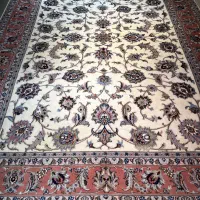 فرش دستباف جفت ۹ متری افشان کرم آستان قدس دستبافت|فرش|تهران, مولوی|دیوار