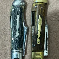 دو عدد چاقوی شاخ گوزن اصل فوق کلکسیونی