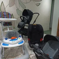 ست کامل کالسکه،کریر،صندلی ماشین،صندلی غذا و روروک