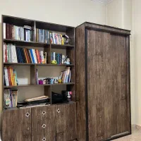 کمد لباس و کتابخانه ست در حد نو