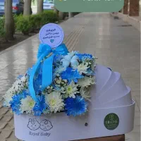 باکس گل کریر نوزادی بی بی بیبی گل طبیعی تاج