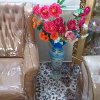 گل با گلدان