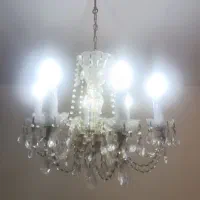 ۲ عدد لوستر کریستالی|لوستر و چراغ آویز|اراک, |دیوار