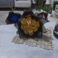 دسته گل روبانی زیبا|گل مصنوعی|شیراز, کوشک میدان|دیوار