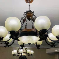 لوستر چوبی فلزی روستیک