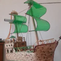 گشتی با چوب گبریت ساخته شده زمان ۲ ماه زمان برده