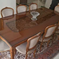 میز نهار خوری ۸ نفر تمام چوب گردو|میز و صندلی غذاخوری|تهران, تهرانپارس جنوبی|دیوار
