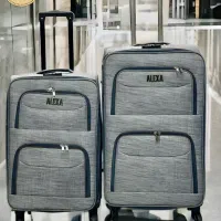 چمدان برزنتی چهار چرخ با دوخت بسیار محکم و تمیز