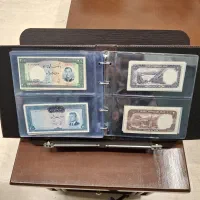 کلاسور نفیس اسکناس با ۴۴ عدد اسکناس|کلکسیون سکه، تمبر، اسکناس|تهران, پونک|دیوار
