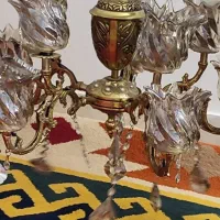 لوستر پنج شاخه ده شعله برنجی