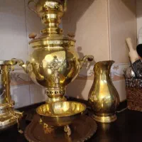 سماور برنجی ذغالی