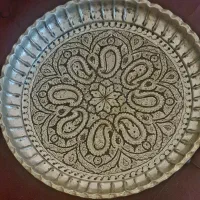 سینی مسی لب گنگره ای نقش دار