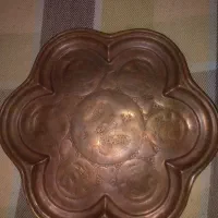 پارچ مسی قاجاری و سینی شش گوش دوران شاهنشاه