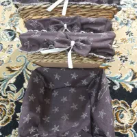 سه عدد سبد چوبی مربع کوچک و یک عدد بزرگ برای سبزی