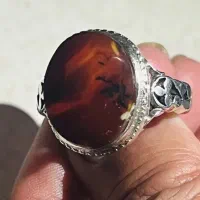 انگشتر عقیق یمن شجر دار دستساز