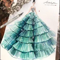 حراج یک عدد لباس مجلسی عروسکی سایز ۳۶ و ۳۸