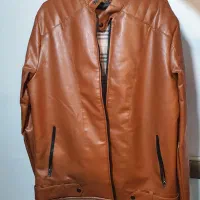 کت چرم مصنوعی، سایز 2XL، نو