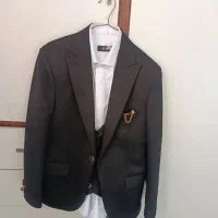 یکدست کت و شلوار و پیراهن تترون سفید