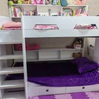 تخت دوطبقه سفید