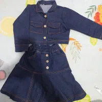 کت ودامن جین بچگونه پاییزه درحدنو