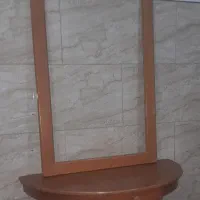 میز کنسول دیواری و قاب آینه چوبی نراد|بوفه، ویترین، کنسول|رشت, گلسار|دیوار