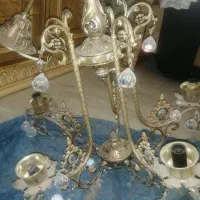 لوستر برنز 5 شاخه سالم سالم|لوستر و چراغ آویز|تهران, سعادت‌آباد|دیوار