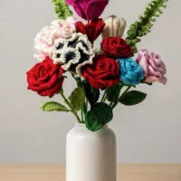 گل‌های دست بافته