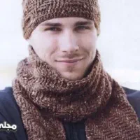 شال و کلاه بافتنی باقلاب